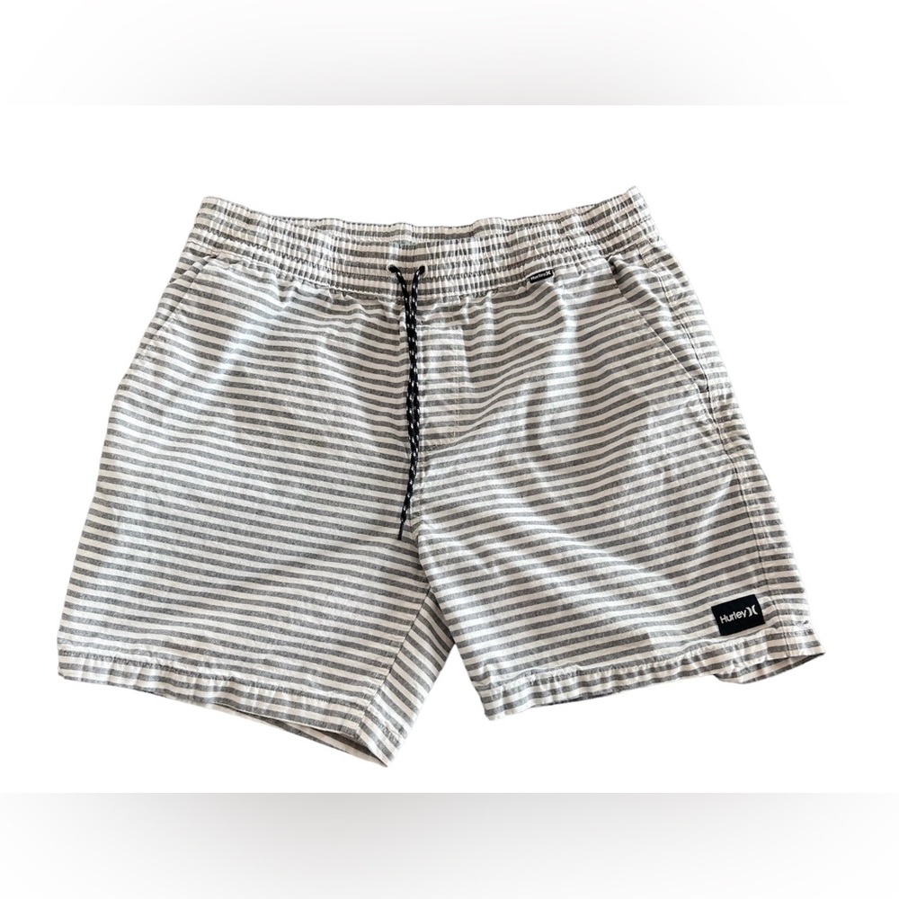 Hurley Striped Swim Trunks - Size Medium - Picture 1 of 4
